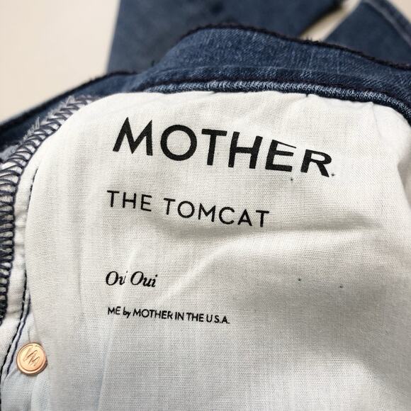 NWT MOTHER The Tomcat Oui Oui Straight Leg Blue Jeans Women's Sz 26 MSRP $258 - Picture 8 of 10